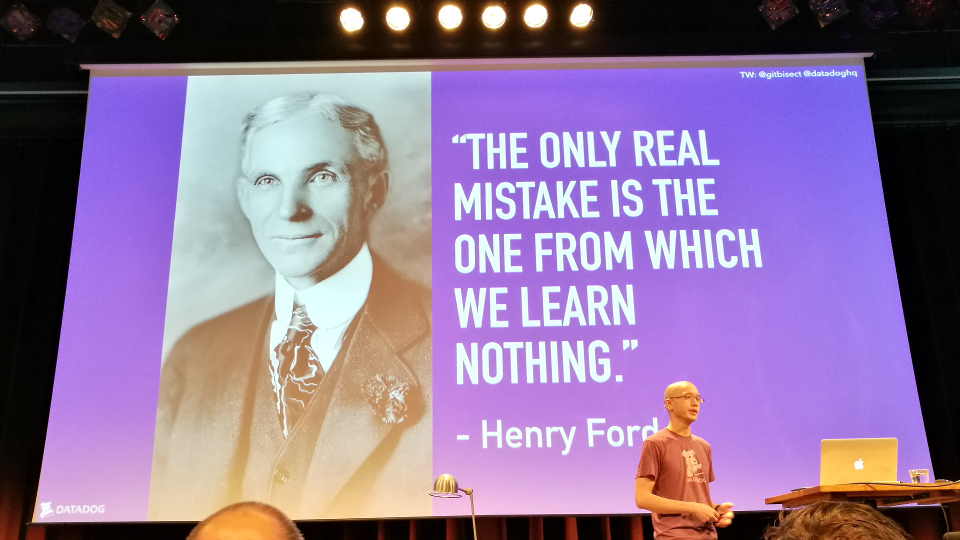 Jason Yee quoting Henry Ford: the only real mistake is the one from which we learn nothing